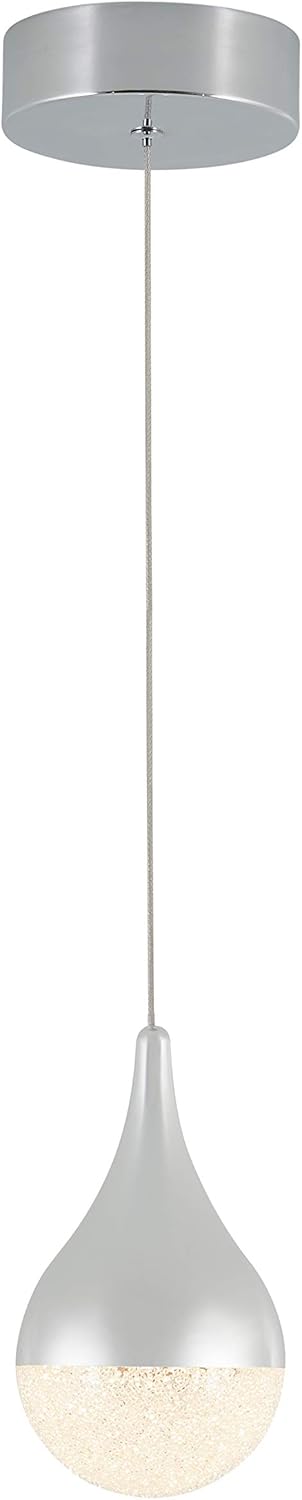 Artika PDT-5GL-RN Glitzer 5-LED Integrated Pendant Light Spiral, Silver, 5-Lights